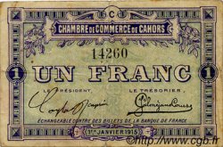 1 Franc FRANCE regionalismo y varios Cahors 1915 JP.035.02 BC