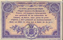 50 Centimes FRANCE regionalism and miscellaneous Cahors 1915 JP.035.09 AU+