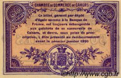 50 Centimes FRANCE regionalism and miscellaneous Cahors 1915 JP.035.12 AU+