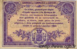 50 Centimes FRANCE regionalism and miscellaneous Cahors 1915 JP.035.12 VF - XF