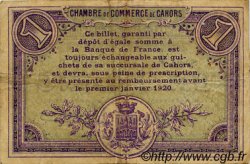 1 Franc FRANCE regionalism and various Cahors 1915 JP.035.14 F