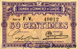 50 Centimes FRANCE regionalism and miscellaneous Cahors 1915 JP.035.16 VF - XF