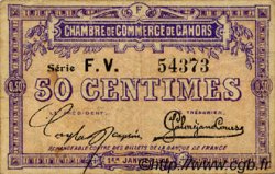 50 Centimes FRANCE régionalisme et divers Cahors 1915 JP.035.16 TB
