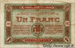 1 Franc FRANCE régionalisme et divers Cahors 1919 JP.035.24 TB