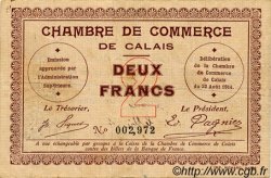 2 Francs FRANCE regionalismo y varios Calais 1914 JP.036.05 BC