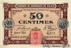 50 Centimes FRANCE regionalismo e varie Calais 1915 JP.036.07 BB to SPL