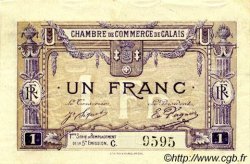 1 Franc FRANCE Regionalismus und verschiedenen Calais 1918 JP.036.37 SS to VZ