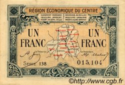 1 Franc FRANCE régionalisme et divers Région Économique Du Centre 1918 JP.040.07 TTB à SUP