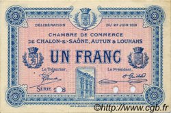 1 Franc Spécimen FRANCE regionalism and various Châlon-Sur-Saône, Autun et Louhans 1916 JP.042.06 AU+