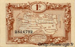 1 Franc FRANCE Regionalismus und verschiedenen Chalons, Reims, Épernay 1922 JP.043.02 fST to ST