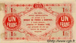 1 Franc FRANCE regionalism and various Chartres 1915 JP.045.03 VF - XF