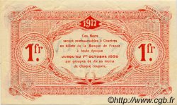 1 Franc FRANCE regionalism and miscellaneous Chartres 1917 JP.045.07 VF - XF