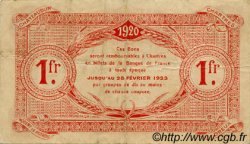 1 Franc FRANCE régionalisme et divers Chartres 1920 JP.045.10 TB