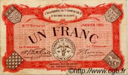 1 Franc FRANCE regionalism and various Chartres 1921 JP.045.13 F