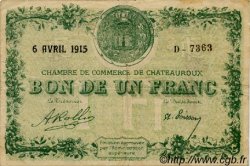 1 Franc FRANCE régionalisme et divers Chateauroux 1915 JP.046.02 TB