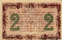 2 Francs FRANCE regionalismo e varie Chateauroux 1915 JP.046.04 AU a FDC