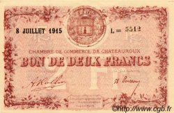1 Franc FRANCE regionalism and various Chateauroux 1915 JP.046.07 AU+