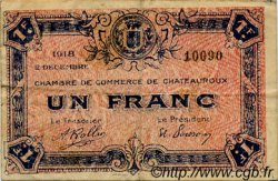 1 Franc FRANCE regionalism and various Chateauroux 1918 JP.046.19 F