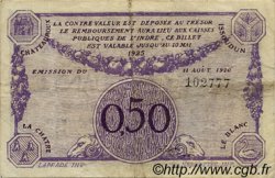 50 Centimes FRANCE Regionalismus und verschiedenen Chateauroux 1920 JP.046.24 S