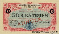 50 Centimes Annulé FRANCE regionalismo e varie Cognac 1917 JP.049.06 AU a FDC