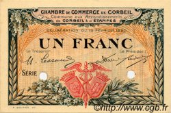 1 Franc Spécimen FRANCE regionalismo y varios Corbeil 1920 JP.050.04 MBC a EBC