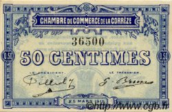 50 Centimes FRANCE regionalismo e varie Corrèze 1915 JP.051.01 BB to SPL