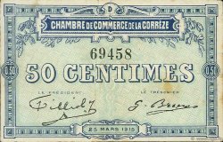 50 Centimes FRANCE regionalismo y varios Corrèze 1915 JP.051.01 BC