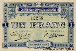 1 Franc FRANCE Regionalismus und verschiedenen Corrèze 1915 JP.051.06 fST to ST
