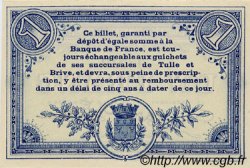 1 Franc Annulé FRANCE regionalismo y varios Corrèze 1915 JP.051.07 SC a FDC