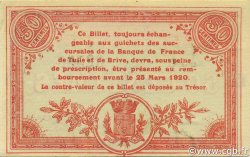 50 Centimes FRANCE regionalism and miscellaneous Corrèze 1915 JP.051.15 AU+