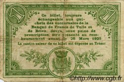 1 Franc FRANCE regionalismo y varios Corrèze 1915 JP.051.16 BC