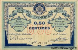 50 Centimes FRANCE regionalismo e varie Dieppe 1918 JP.052.01 BB to SPL