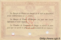 2 Francs Spécimen FRANCE regionalism and miscellaneous Dieppe 1918 JP.052.09 AU+