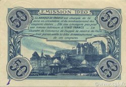 50 Centimes FRANCE regionalismo e varie Dieppe 1920 JP.052.22 BB to SPL