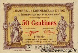 50 Centimes FRANCE regionalism and miscellaneous Dijon 1916 JP.053.07 VF - XF