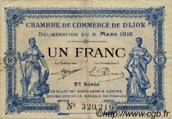 1 Franc FRANCE regionalism and miscellaneous Dijon 1916 JP.053.09 F