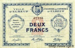 2 Francs FRANCE regionalismo e varie Elbeuf 1918 JP.055.03 BB to SPL