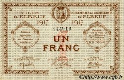 1 Franc FRANCE regionalism and various Elbeuf 1917 JP.055.11 VF - XF