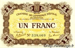 1 Franc FRANCE regionalismo y varios Épinal 1920 JP.056.05 SC a FDC