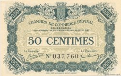 50 Centimes FRANCE regionalismo e varie Épinal 1920 JP.056.08 AU a FDC