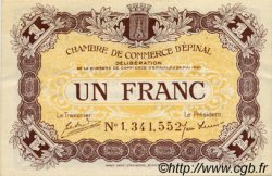 1 Franc FRANCE regionalismo e varie Épinal 1920 JP.056.10 BB to SPL