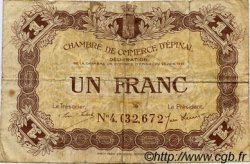 1 Franc FRANCE régionalisme et divers Épinal 1921 JP.056.14 TB