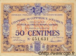 50 Centimes FRANCE regionalismo e varie Évreux 1919 JP.057.13 BB to SPL