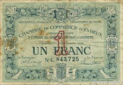 1 Franc FRANCE regionalismo y varios Évreux 1922 JP.057.26 BC