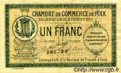 1 Franc FRANCE Regionalismus und verschiedenen Foix 1915 JP.059.10 SS to VZ