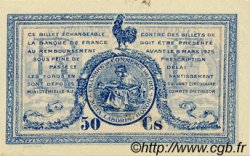 50 Centimes Annulé FRANCE regionalism and miscellaneous Foix 1920 JP.059.14 AU+