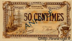 50 Centimes Annulé FRANCE regionalismo e varie Granville 1916 JP.060.08 AU a FDC