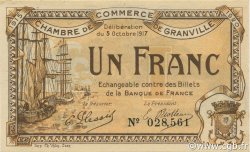 1 Franc FRANCE regionalismo y varios Granville 1917 JP.060.13 SC a FDC