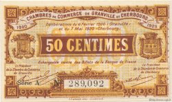 50 Centimes FRANCE regionalism and various Granville et Cherbourg 1920 JP.061.01