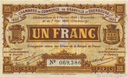 1 Franc FRANCE regionalism and miscellaneous Granville et Cherbourg 1920 JP.061.03 AU+